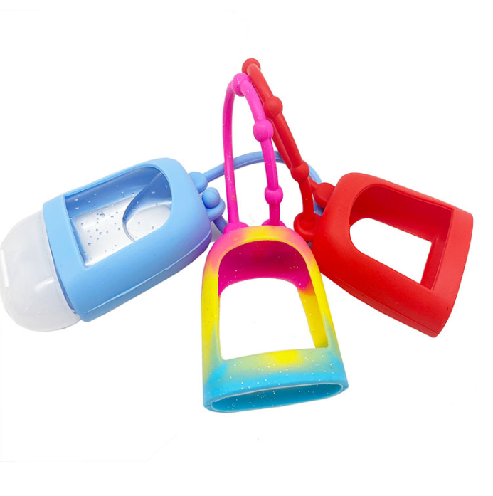 30ml hand sanitizer gel bottle with colorful silicone case