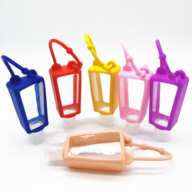 30ml 60ml plastic PET hand wash bottle silicone holder